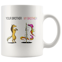 Unicorn colorful your brother my brother gift white coffee mug