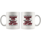 I have two titles december girl and crazy cat lady rock them both birthday white coffee mug