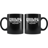 Grumpa like a regular grandpa only grumpier gift black coffee mug