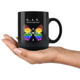 Gay god accept you lgbt rainbow pride black coffee mug
