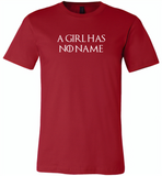 A girl has no name - Canvas Unisex USA Shirt