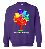Different not less lgbt tree rainbow gay pride - Gildan Crewneck Sweatshirt
