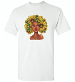 Black girl has natural sunflower hair, sunflower lover - Gildan Short Sleeve T-Shirt