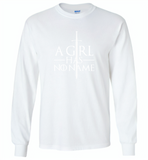 A girl has no name design - Gildan Long Sleeve T-Shirt