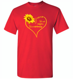 Sunflower heart Jesus it's not religion it's a relationship - Gildan Short Sleeve T-Shirt
