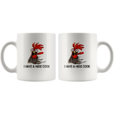 Chicken Hei Hei I have a huge cock white coffee mug