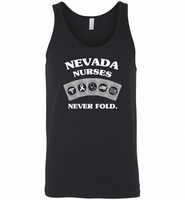 Nevada Nurses Never Fold Play Cards - Canvas Unisex Tank