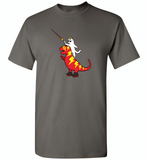 Unicorn Cat Riding Lightning T-Rex - Gildan Short Sleeve T-Shirt