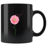 Breast Cancer Sunflower Never Give Up White Coffee Mug