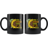 Being A Grandma Makes My Life Complete Sunflower Black Coffee Mug