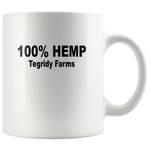 100% Hemp Tegridy Farms White Coffee Mug