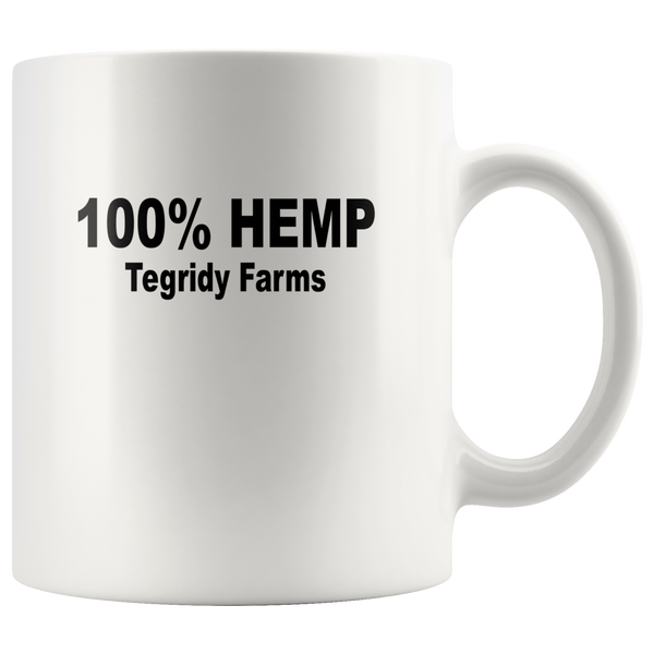 100% Hemp Tegridy Farms White Coffee Mug