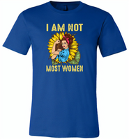 I am not most woman sunflower strong woman - Canvas Unisex USA Shirt