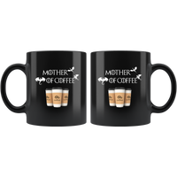 Mother of coffee dragon, coffee lover black coffee mug