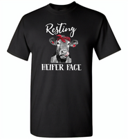 Resting heifer face cow - Gildan Short Sleeve T-Shirt