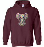 Baby elephant autism awareness - Gildan Heavy Blend Hoodie