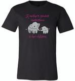 A mother's greatest masterpiece in her children elephant mom and baby - Canvas Unisex USA Shirt