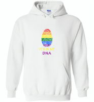 LGBT Fingerprint It's in my DNA rainbow gay pride - Gildan Heavy Blend Hoodie
