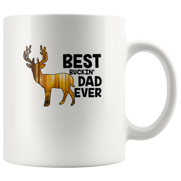 Best buckin' dad ever deer father's day gift white coffee mug
