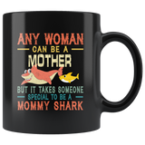 someone special to be a mommy shark,mom, mother's day gift vintage black coffee mug