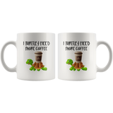 I turtley need more coffee white gift coffee mug turtle