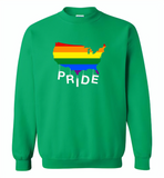 Pride american lgbt gay rainbow - Gildan Crewneck Sweatshirt