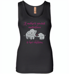 A mother's greatest masterpiece in her children elephant mom and baby - Womens Jersey Tank