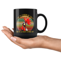 Chicken I try to contain my crazy but the lid keeps popping off gift black coffee mug