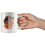February woman I am Stronger, braver, smarter than you think, birthday gift white coffee mugs