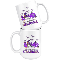 Personalized Halloween Gift For Grandma, Gift Ideas For Nana Mimi Mom From GrandKid Kid Love White Coffee Mug