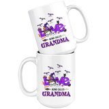 Personalized Halloween Gift For Grandma, Gift Ideas For Nana Mimi Mom From GrandKid Kid Love White Coffee Mug