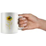 Sunflower butterfly you are my sunshine gift white coffee mug