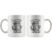I don't get older I level up white coffee mug