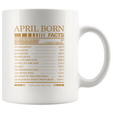 April born facts servings per container, born in April, white birthday gift coffee mugs