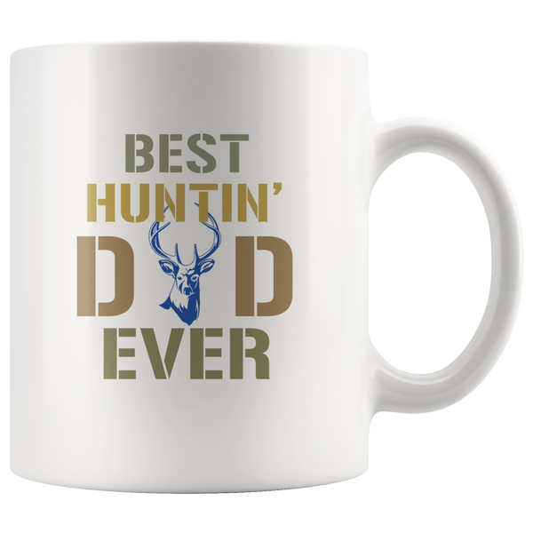 Best huntin' dad ever father's day gift white coffee mugs