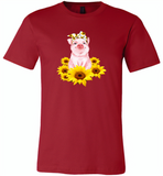Sunflower pig - Canvas Unisex USA Shirt