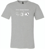 Nurse I am a simple woman like coffee and play card - Canvas Unisex USA Shirt