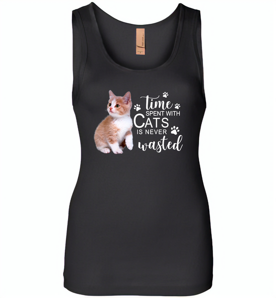 Time spent with cats is never wasted version - Womens Jersey Tank