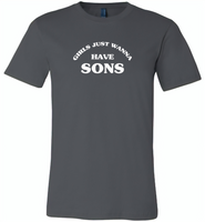 Girls just wanna have sons - Canvas Unisex USA Shirt
