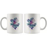 Unicorn so extra white coffee mug