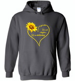 Sunflower heart Jesus it's not religion it's a relationship - Gildan Heavy Blend Hoodie