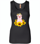 Sunflower pig - Womens Jersey Tank