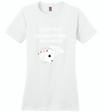Everyday I'm Shuffling Nurse Life Play Card - Distric Made Ladies Perfect Weigh Tee