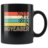 Kings are born in April vintage, birthday black gift coffee mug