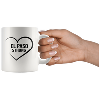 El Paso Strong Heart Texas White Coffee Mug