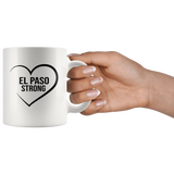 El Paso Strong Heart Texas White Coffee Mug