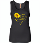 Sunflower heart Jesus it's not religion it's a relationship - Womens Jersey Tank