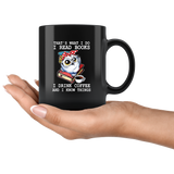 Owl Lover That's What I Do Read Books Drink Coffee And Know Things Funny Black Coffee Mug