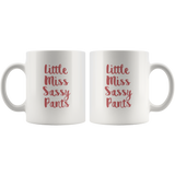 Little miss sassy pants black coffee mug