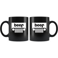 Beer Jeep Funny Drinking Black Coffee Mug